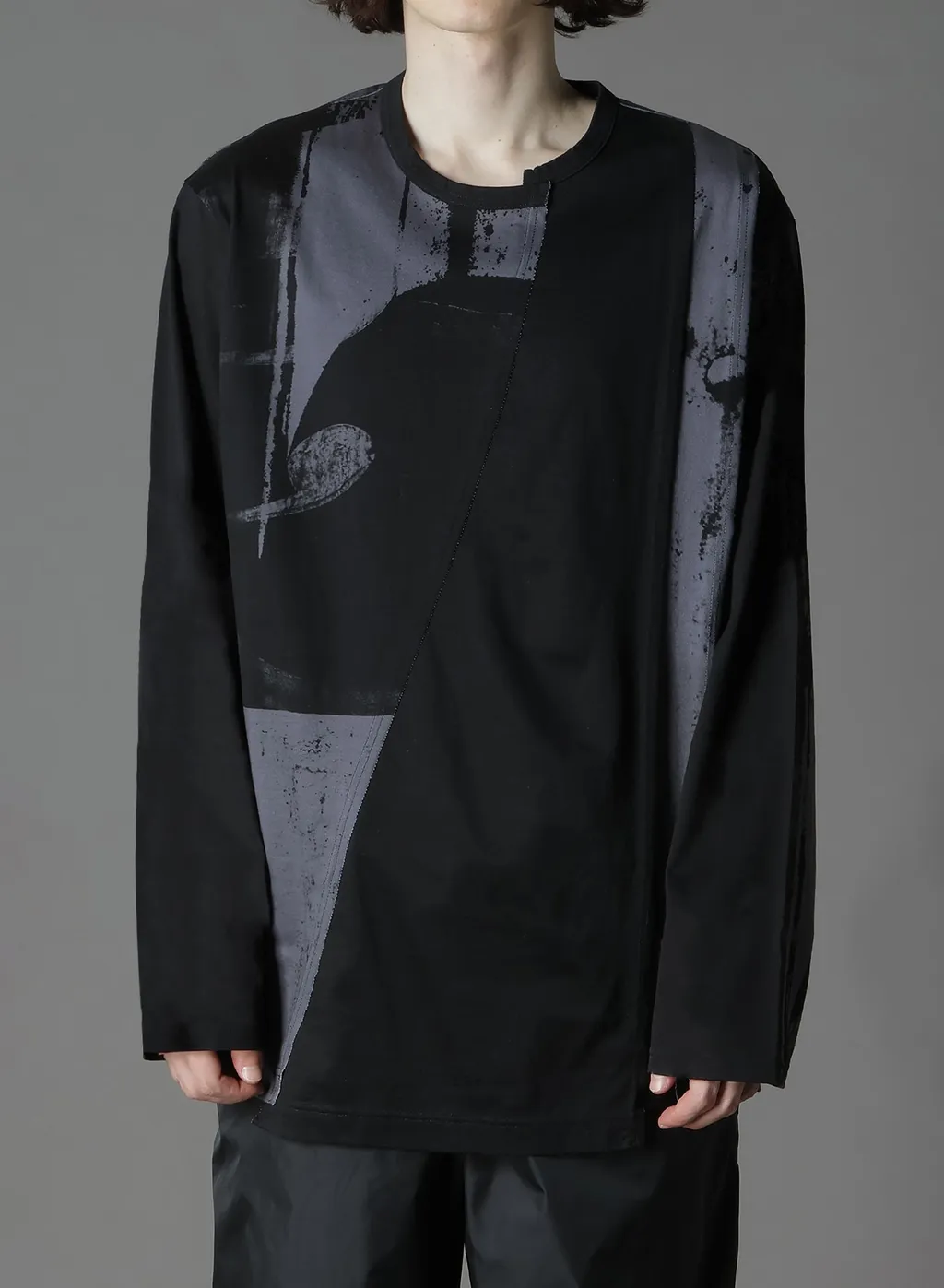 Silkette Jersey Number Pattern Tsujikiri Long Sleeved T-Shirt