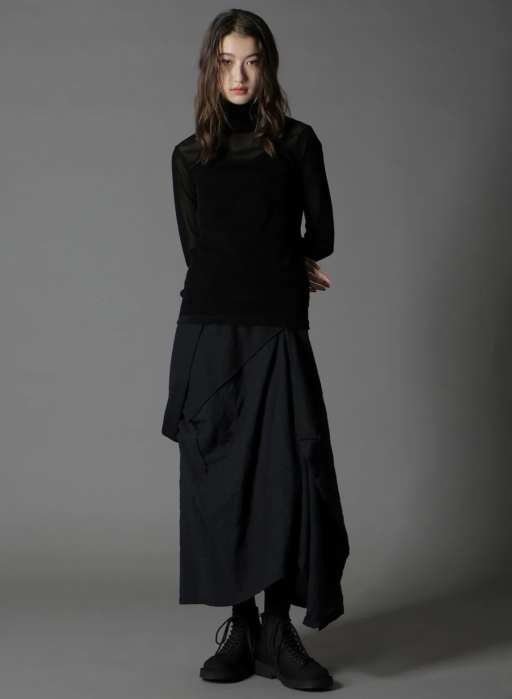 Flocky High Neck Tulle