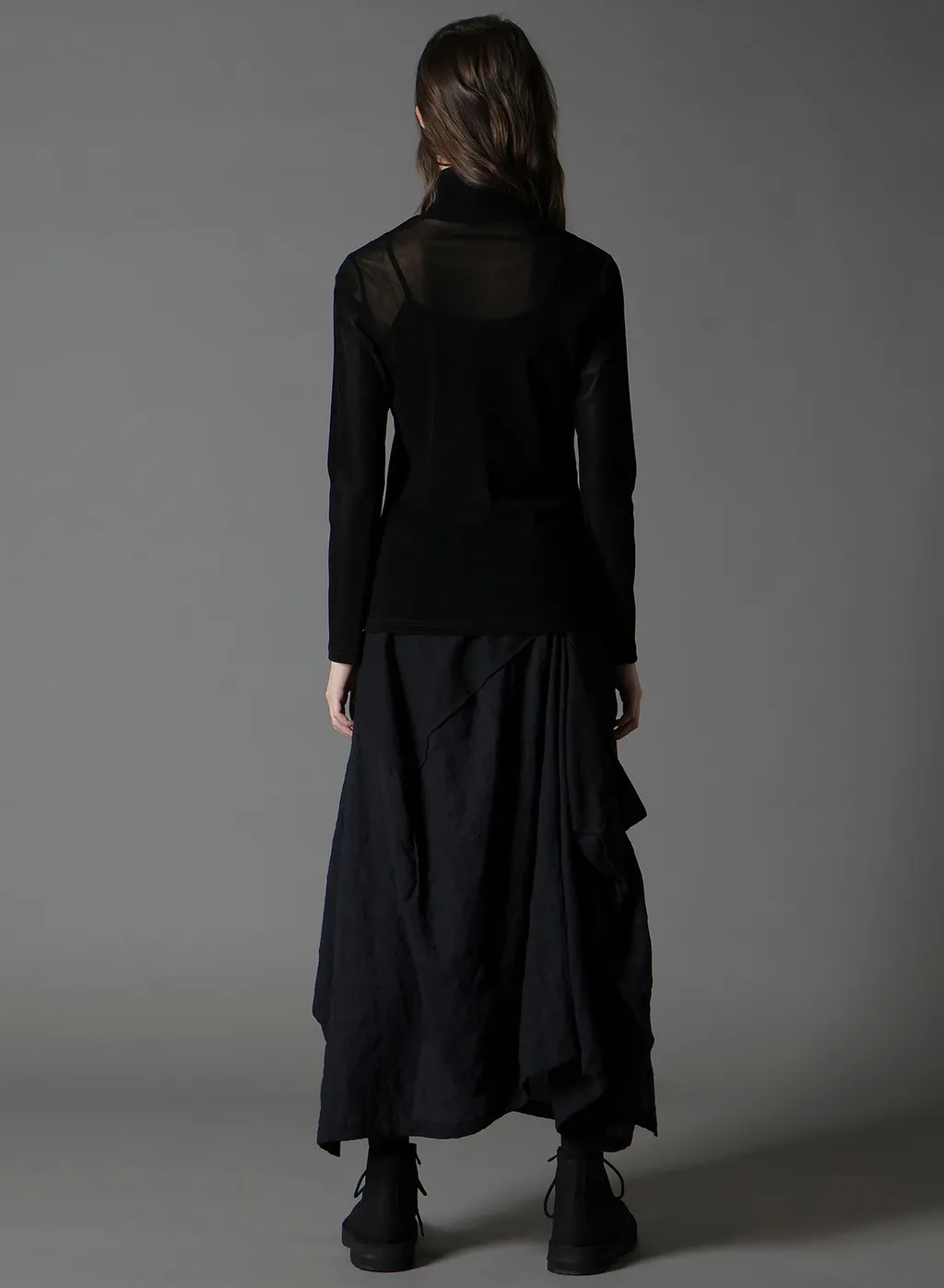 Flocky High Neck Tulle