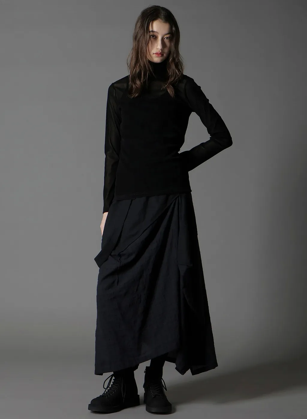 Flocky High Neck Tulle