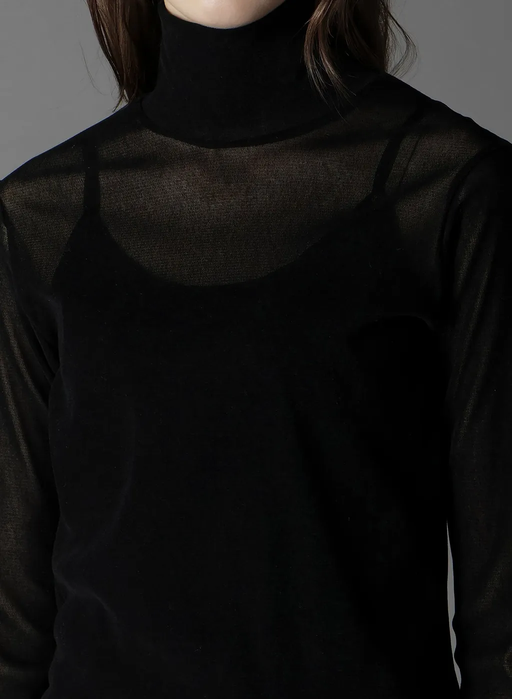 Flocky High Neck Tulle