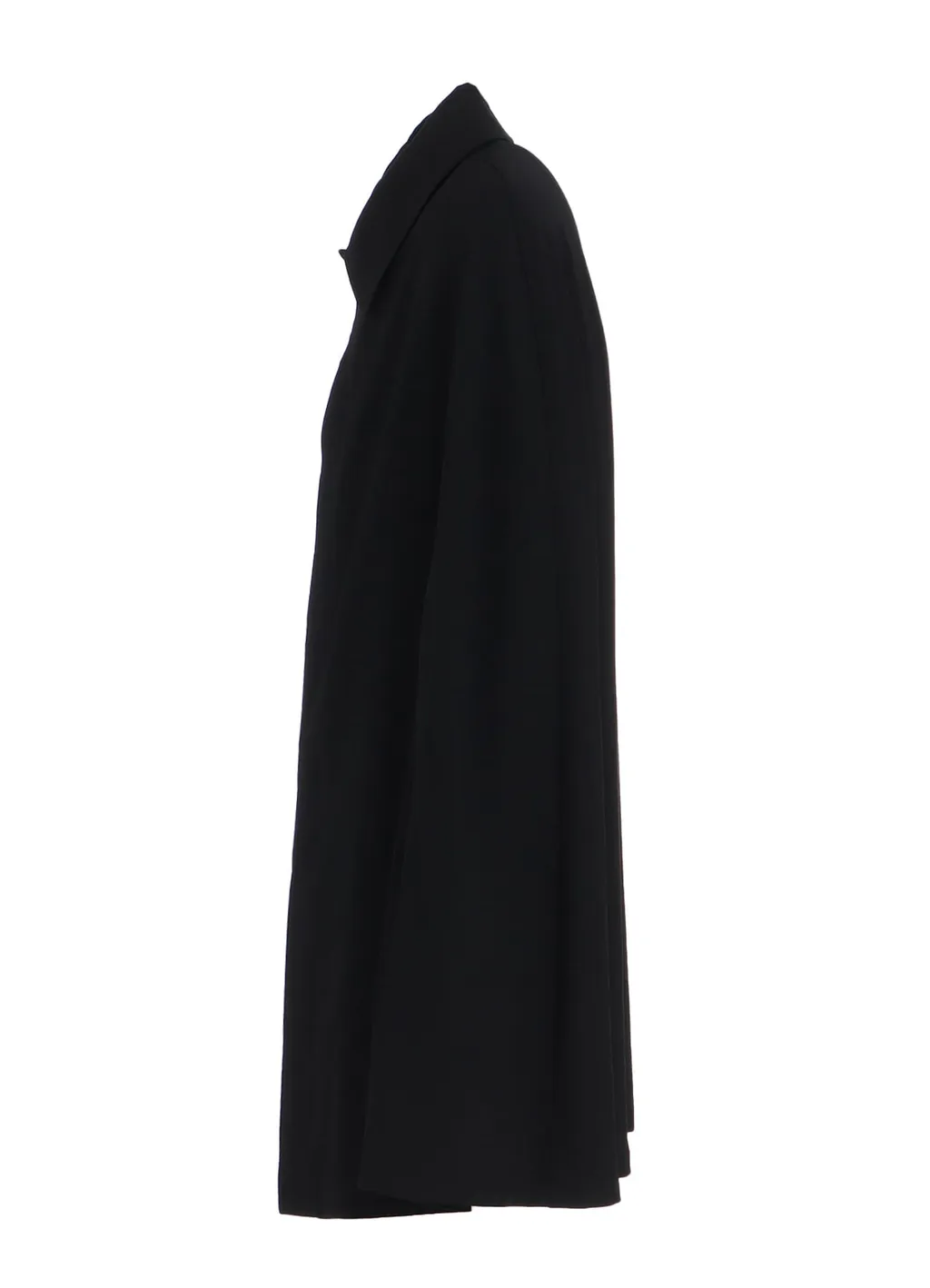 Wool Gabardine Collared Cloak
