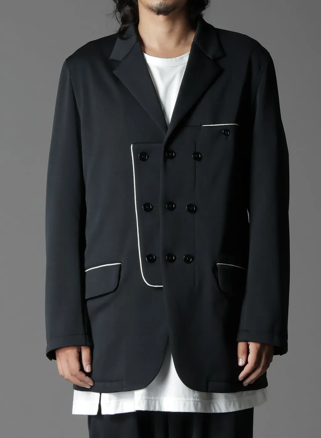 Polyester Smooth Switching Piping Jacket