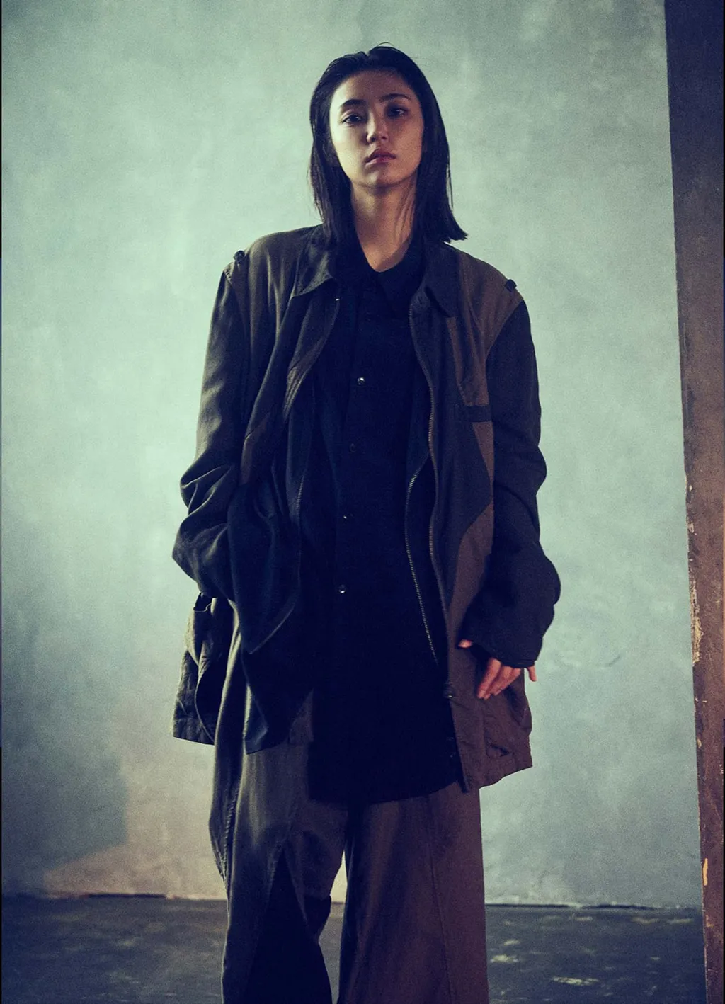 Cubism Patchwork Product Dyed Switching Zip Jacket
