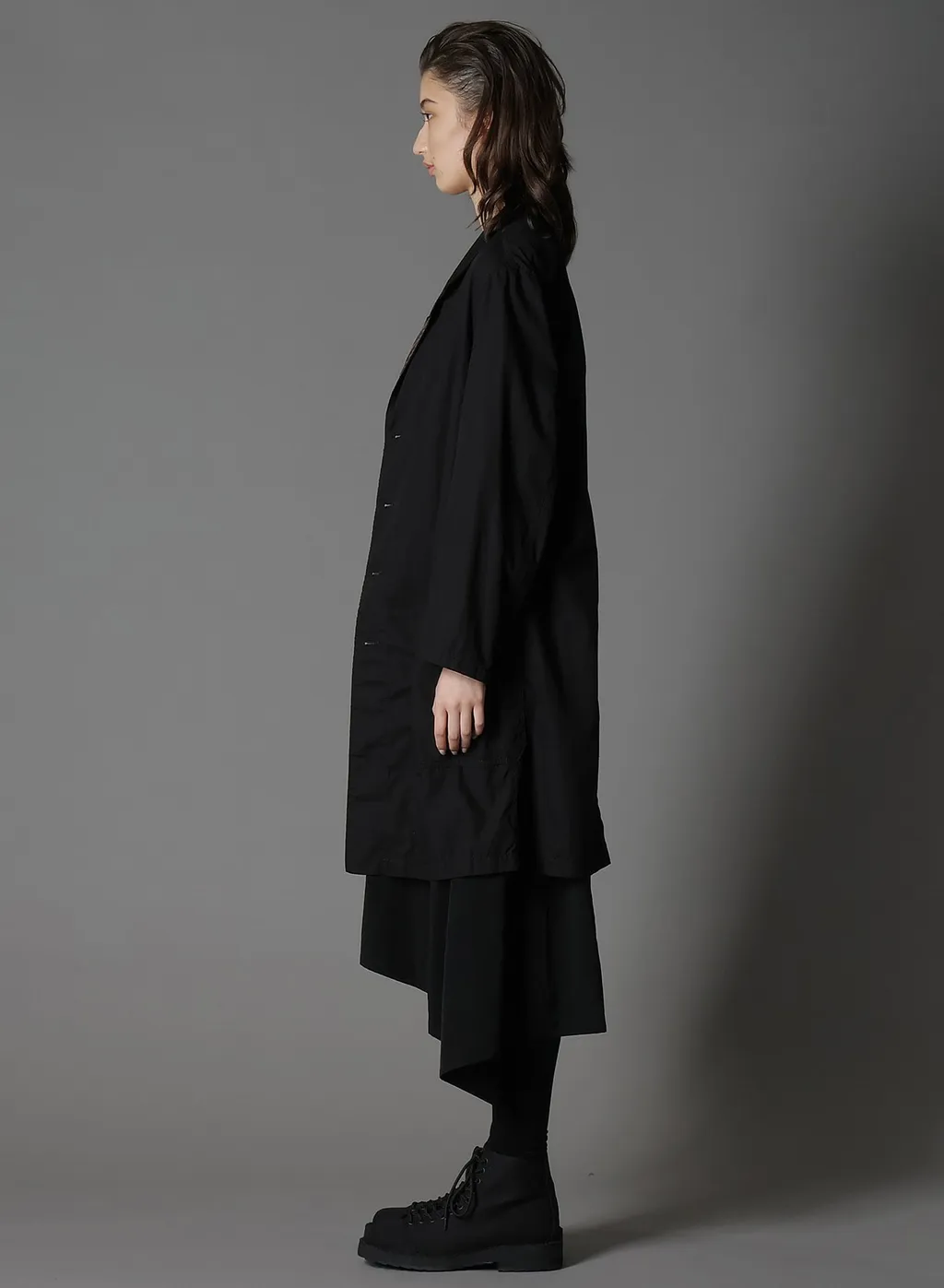 Cotton Broad + Cupra Stripe Stripe Switching Long Jacket