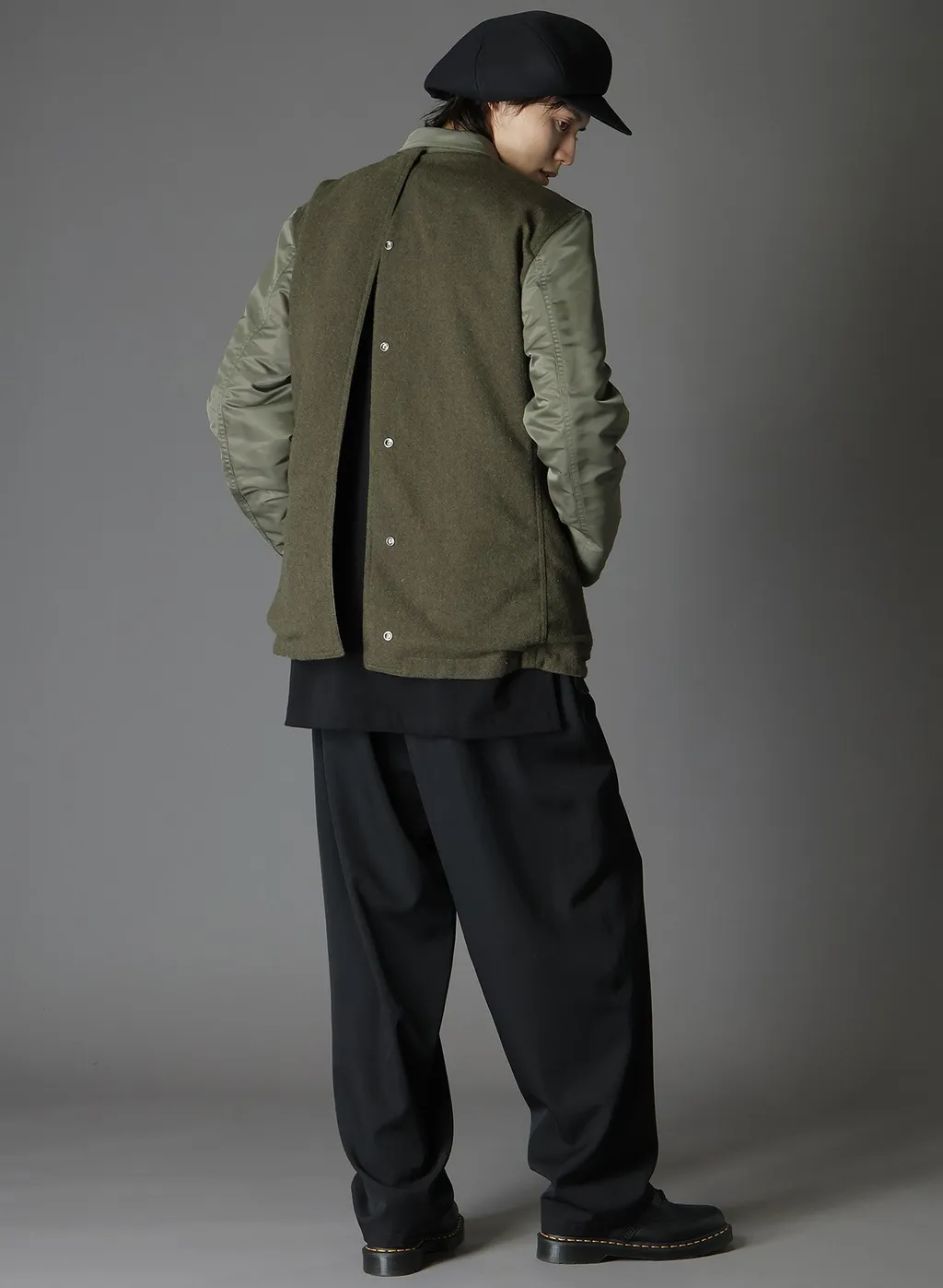 Various Material Combination Jacket Back Extra Material Design