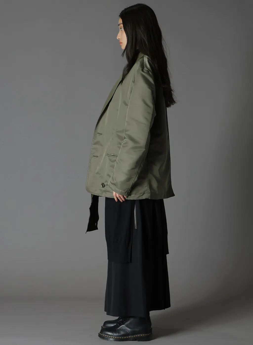 Various Material Combination Jacket Back Extra Material Design