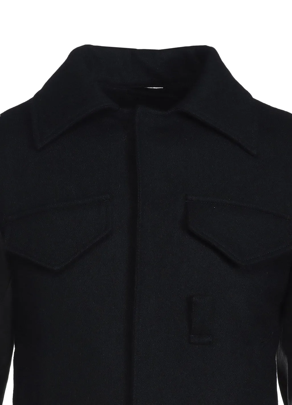 Flannel+Double Face Goat Leather Short Jacket Back Extra Material