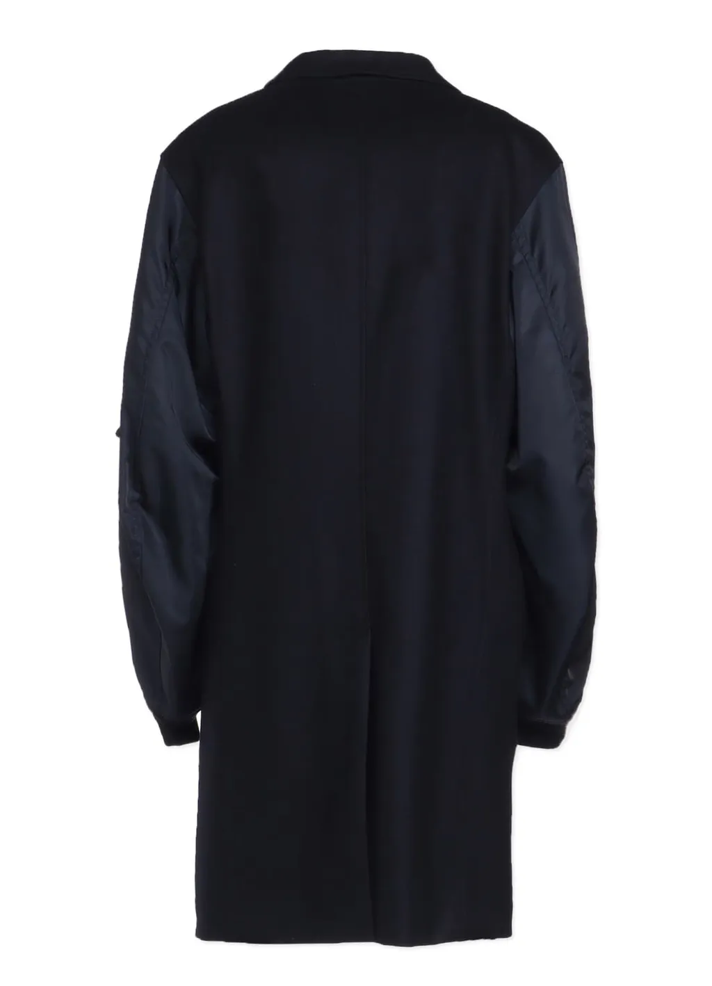 Top Dyed Light Flannel+ Nylon Twill Long Jacket Ma-1 Sleeve