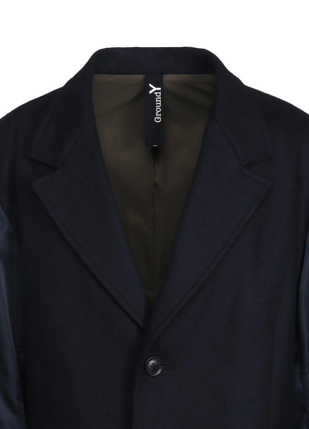 Top Dyed Light Flannel+ Nylon Twill Long Jacket Ma-1 Sleeve