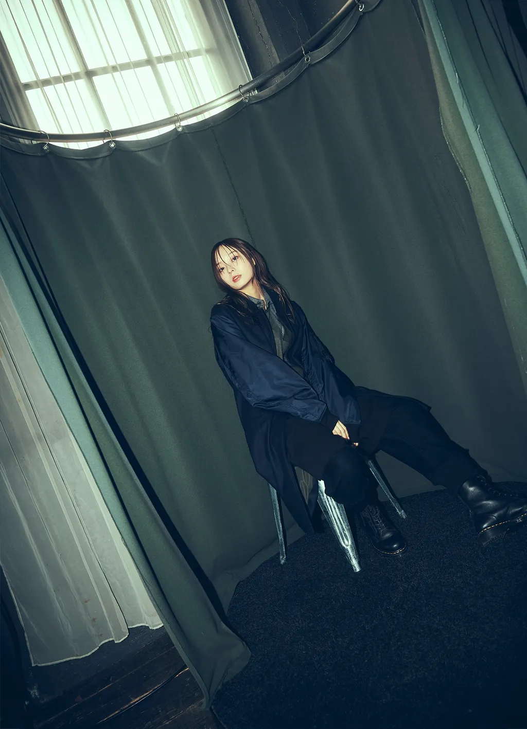 Top Dyed Light Flannel+ Nylon Twill Long Jacket Ma-1 Sleeve