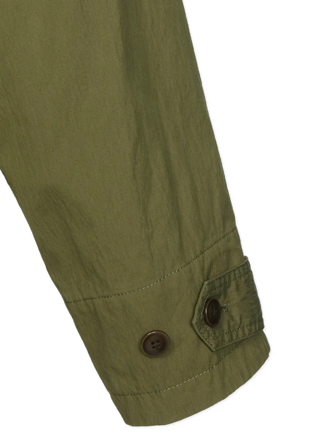 Cotton/Nylon Oxford Zipper Trench Coat With Fulled Wool Gauze Pockets