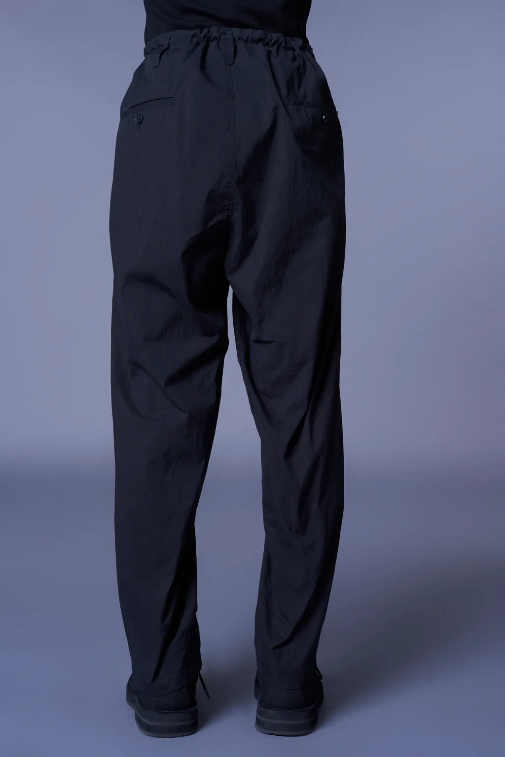 Cotton/Nylon Oxford String Pants With Fulled Wool Gauze Pockets
