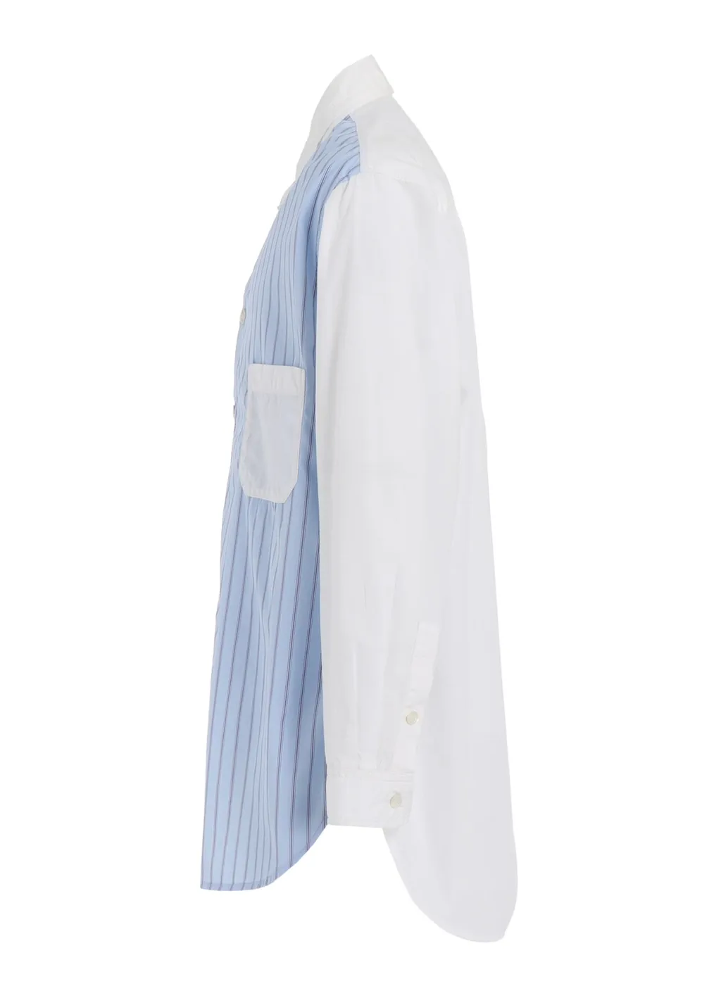 Cotton Broad + Stripe Switching Long Sleeve Shirts