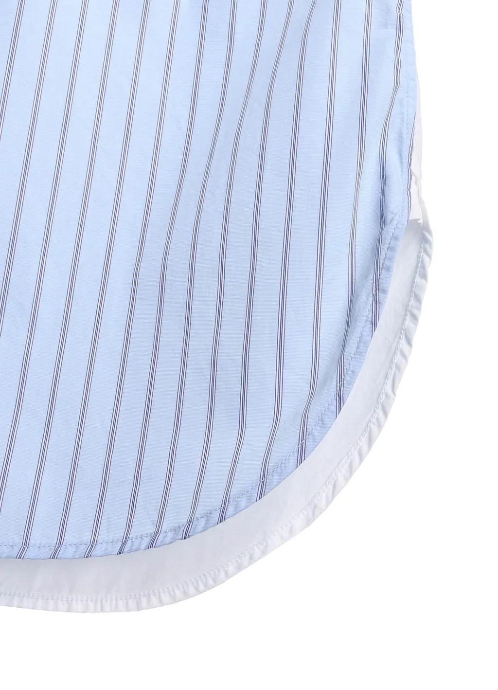 Cotton Broad + Stripe Switching Long Sleeve Shirts