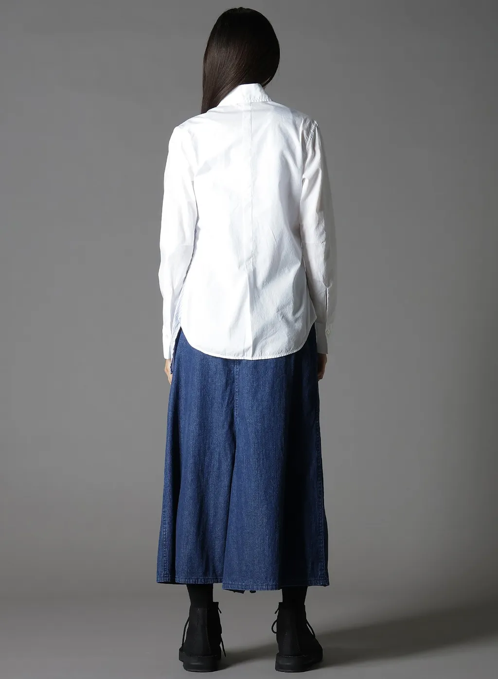Cotton Broad + Stripe Switching Gather Shirts
