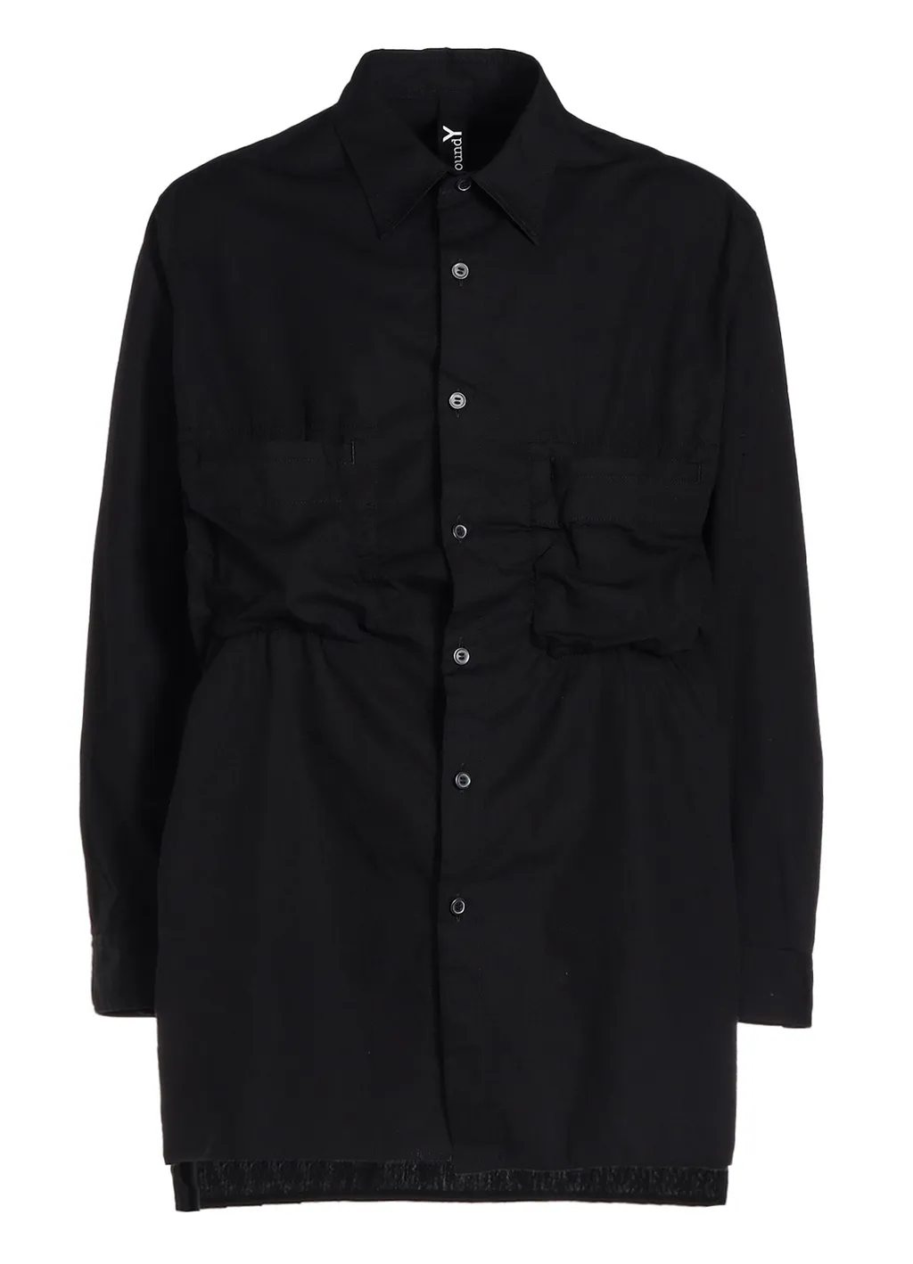 Cotton Broad Shirt With Fulled Wool Gauze Pockets