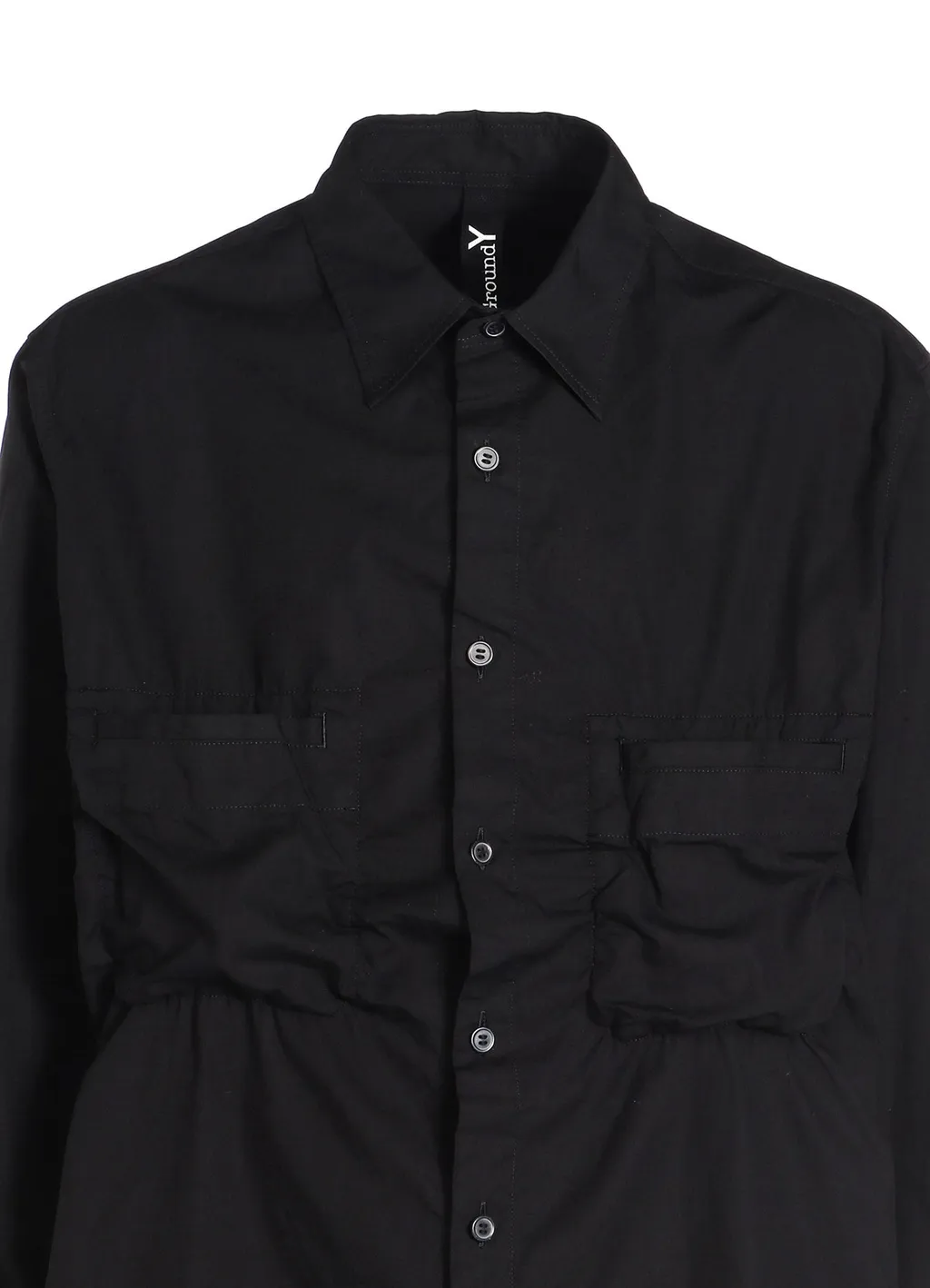 Cotton Broad Shirt With Fulled Wool Gauze Pockets