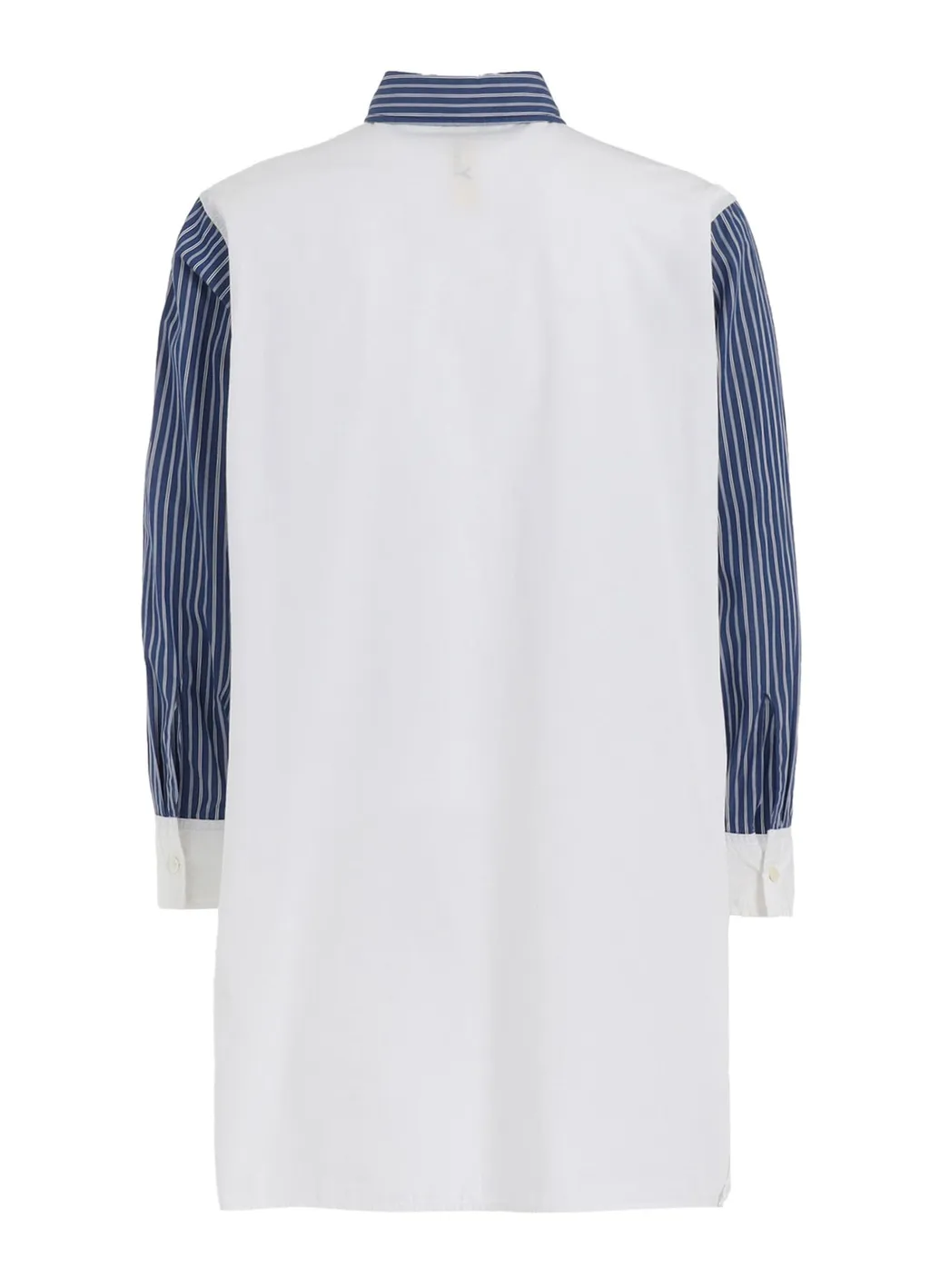 Cotton Broad + Stripe Switching Non Fusible Shirts