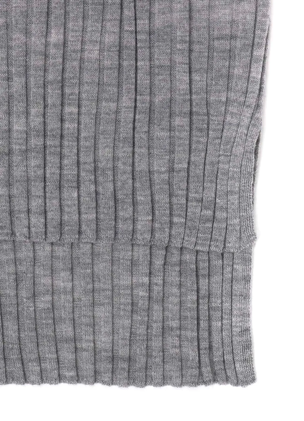 Wool Crew Neck Rib Knit