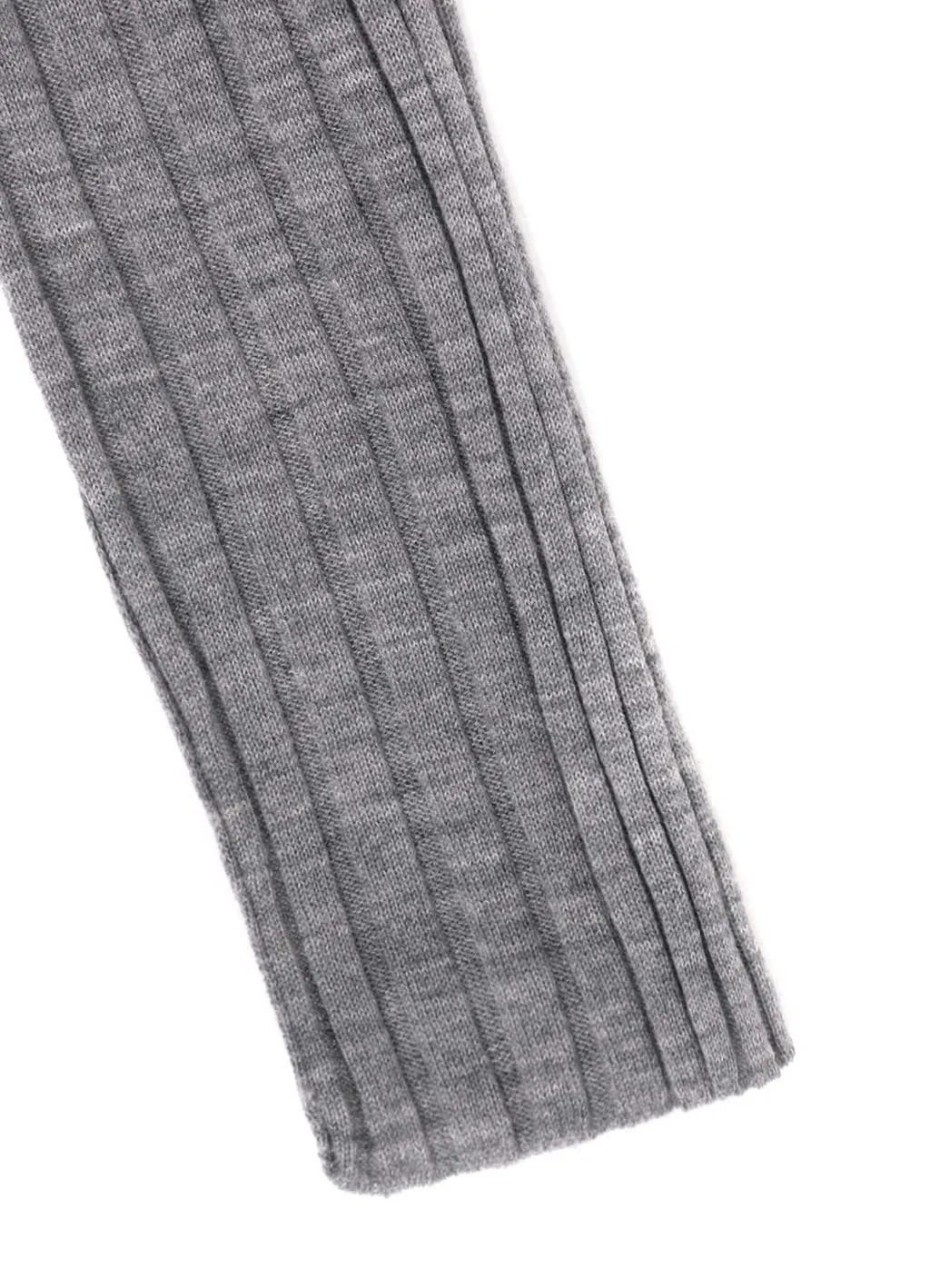 Wool Crew Neck Rib Knit