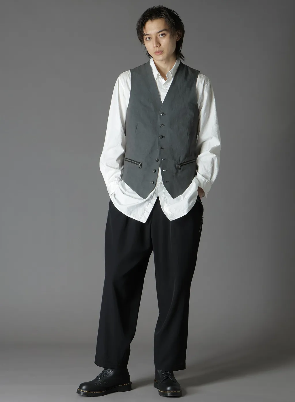 Cotton Zaza Cross Wa Zipper Pocket Vest