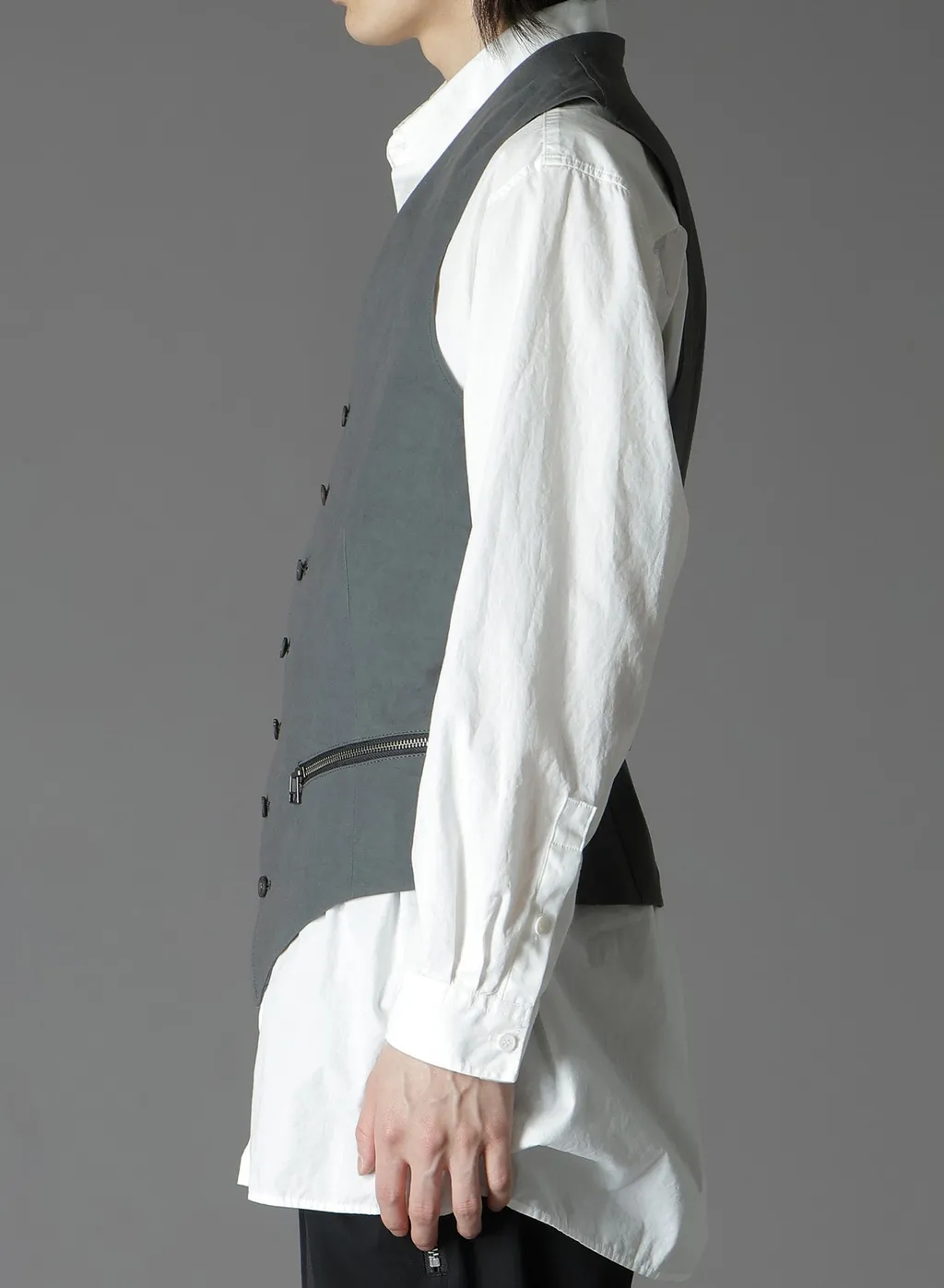 Cotton Zaza Cross Wa Zipper Pocket Vest