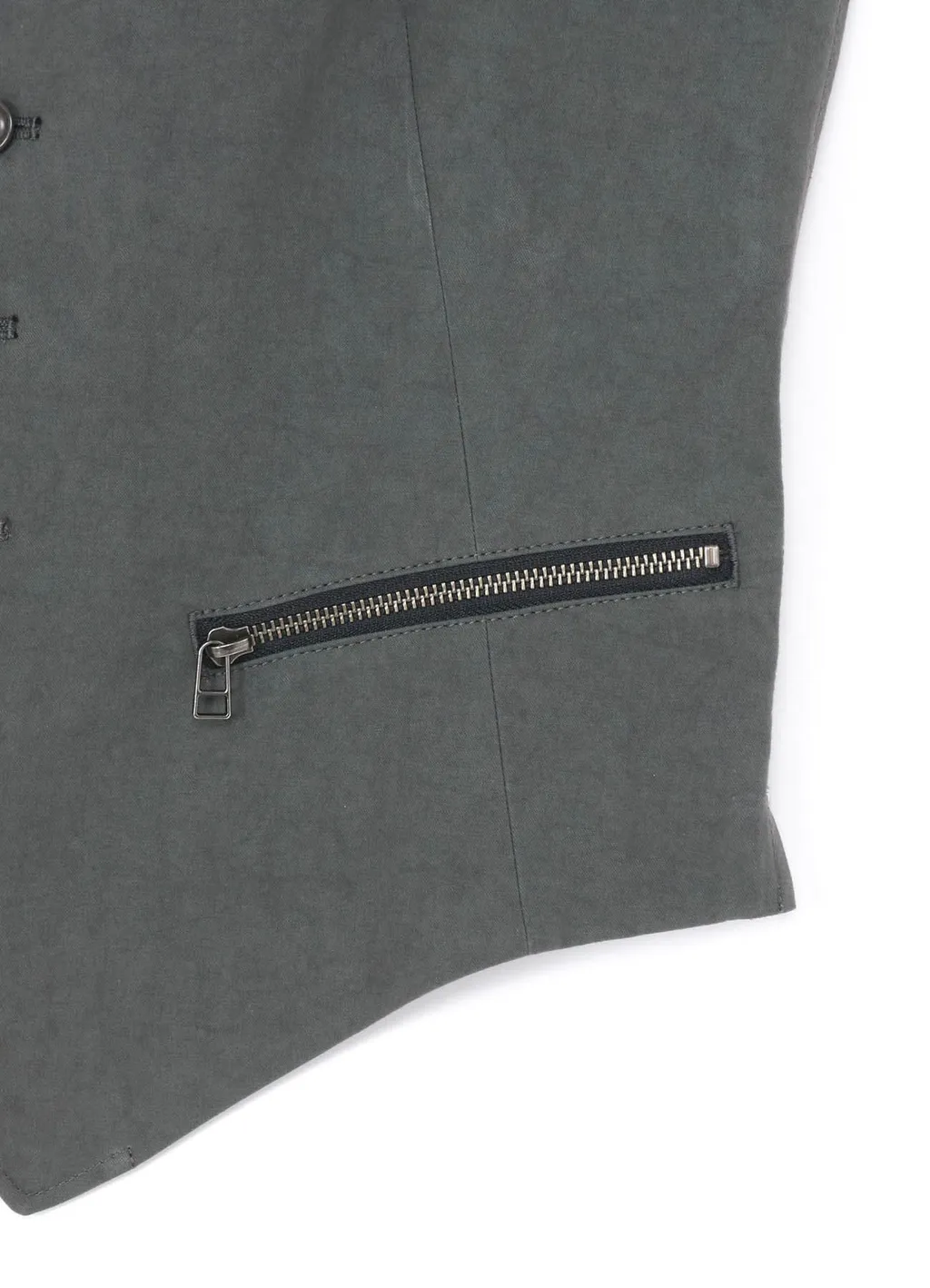 Cotton Zaza Cross Wa Zipper Pocket Vest