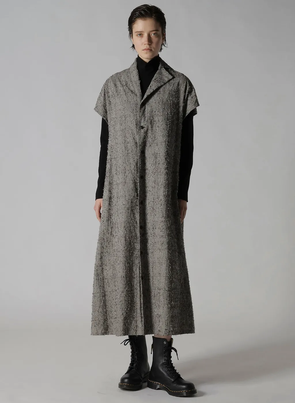 Needle-Punched French Sleeve Dress