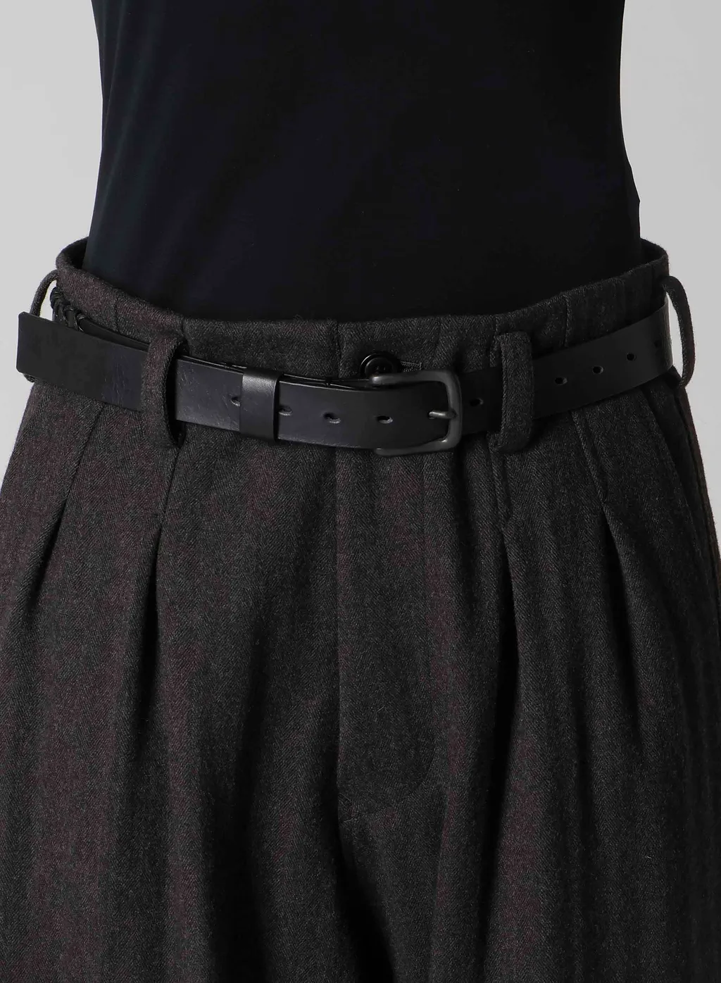 W/Ny Herringbone 2-Tuck Sarouel Pants