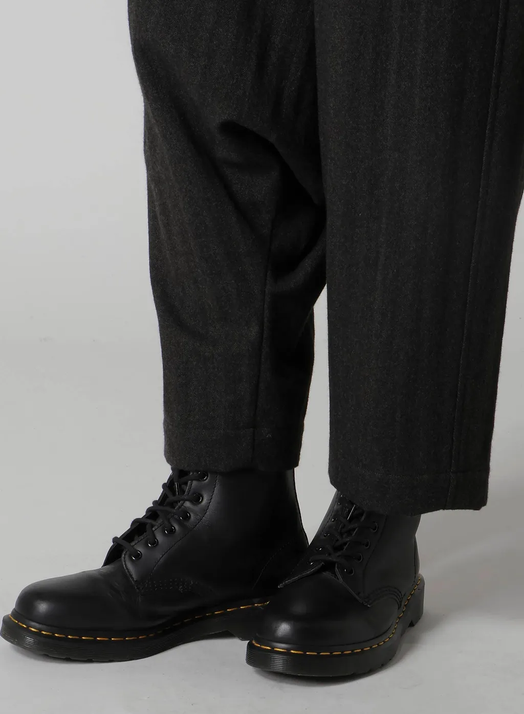 W/Ny Herringbone 2-Tuck Sarouel Pants