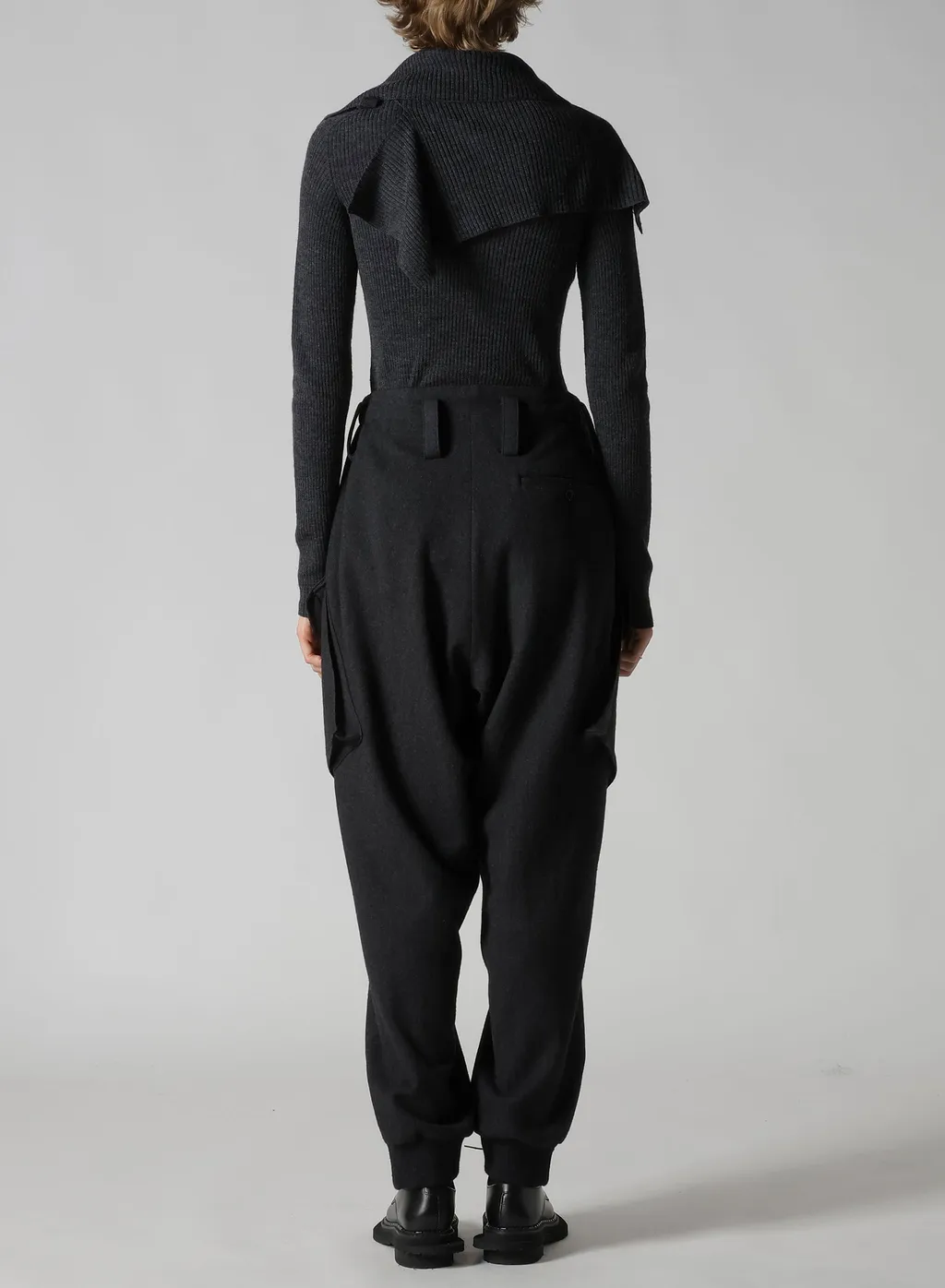 W/Ny Herringbone Rib Hem Pants