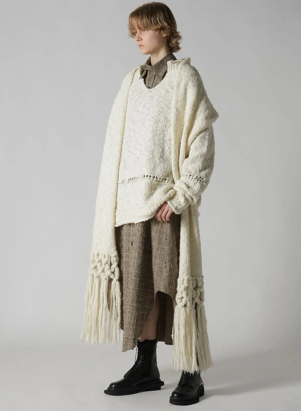 Needle-Punched Military Long Dress