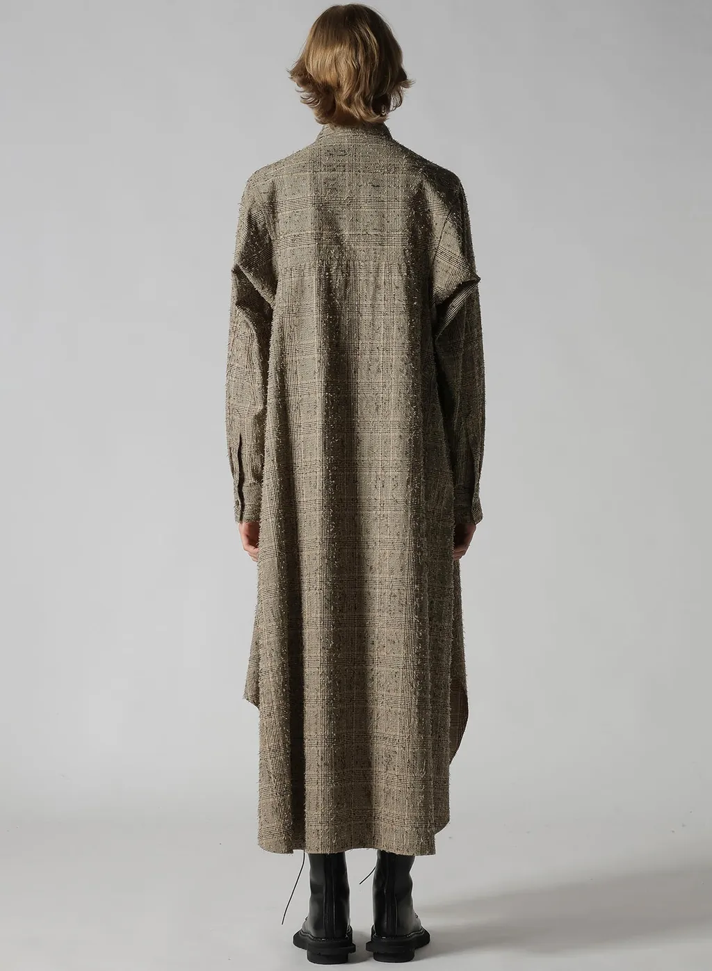 Needle-Punched Military Long Dress