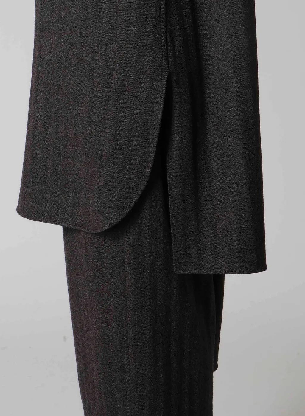 W/Ny Herringbone Front Cloth Blouse