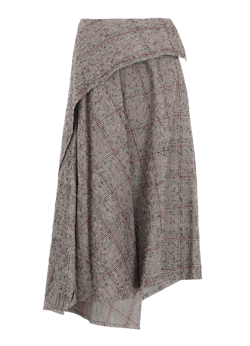 Needle-Punched Asymmetric Skirt