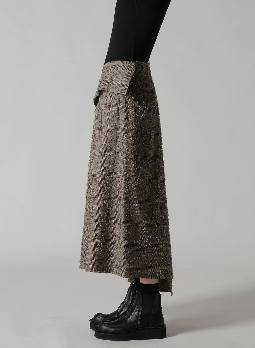 Needle-Punched Asymmetric Skirt
