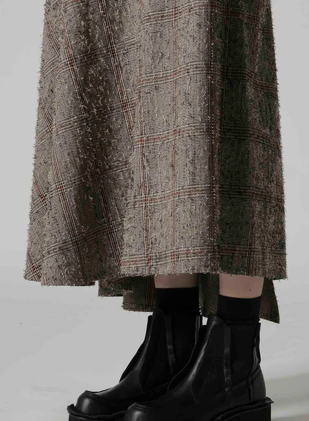 Needle-Punched Asymmetric Skirt