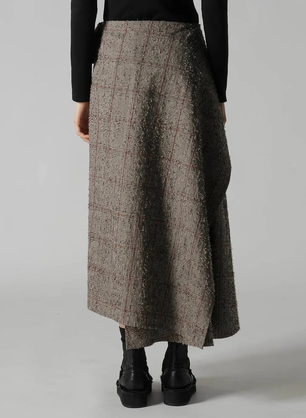 Needle-Punched Asymmetric Skirt