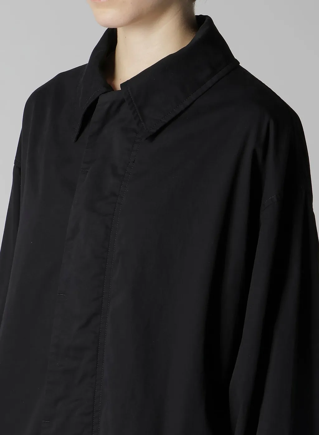 Cotton Twill Garment Dye Turn Over Collar Coat
