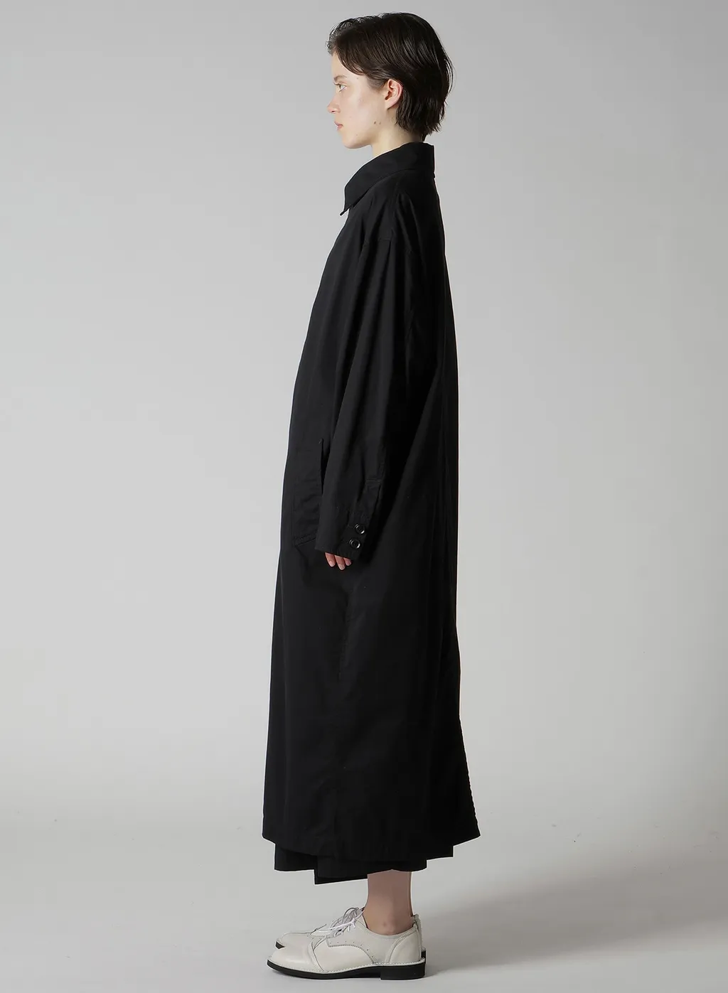Cotton Twill Garment Dye Turn Over Collar Coat
