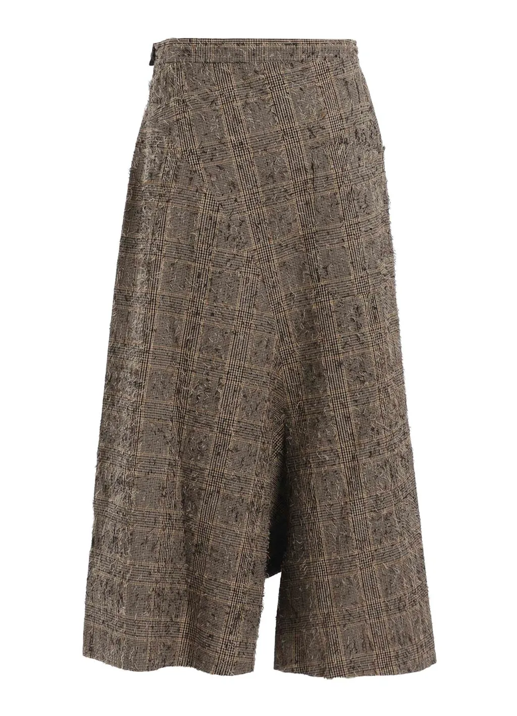 Needle-Punched Asymmetric Flare Pants