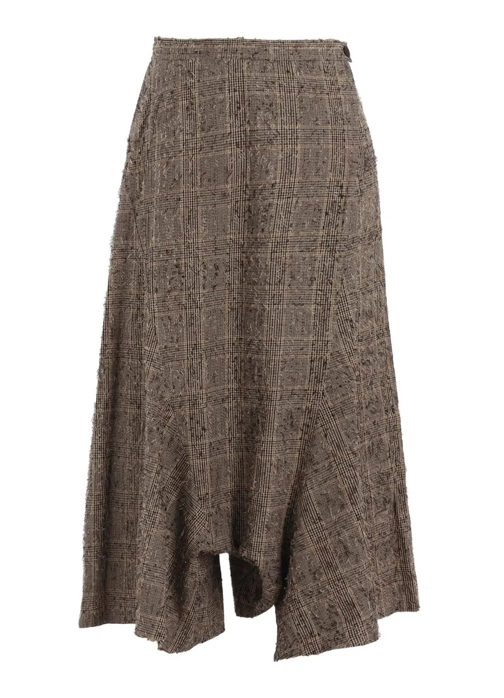 Needle-Punched Asymmetric Flare Pants