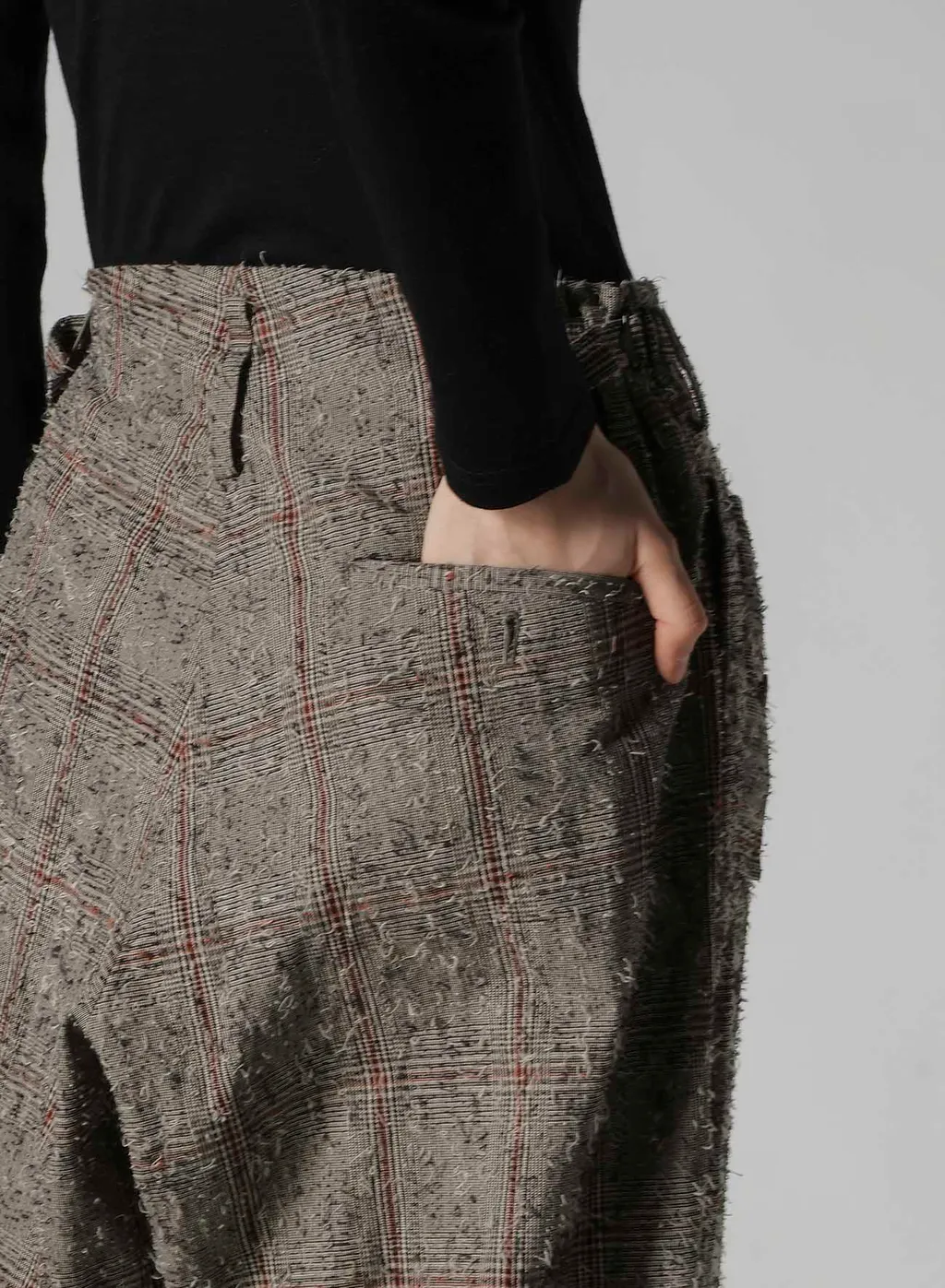 Needle-Punched Double Tuck Wide Pants
