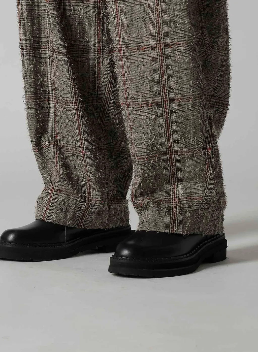 Needle-Punched Double Tuck Wide Pants