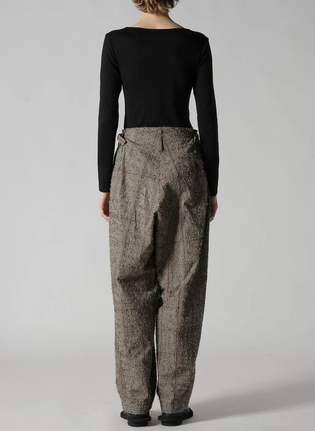 Needle-Punched Double Tuck Wide Pants