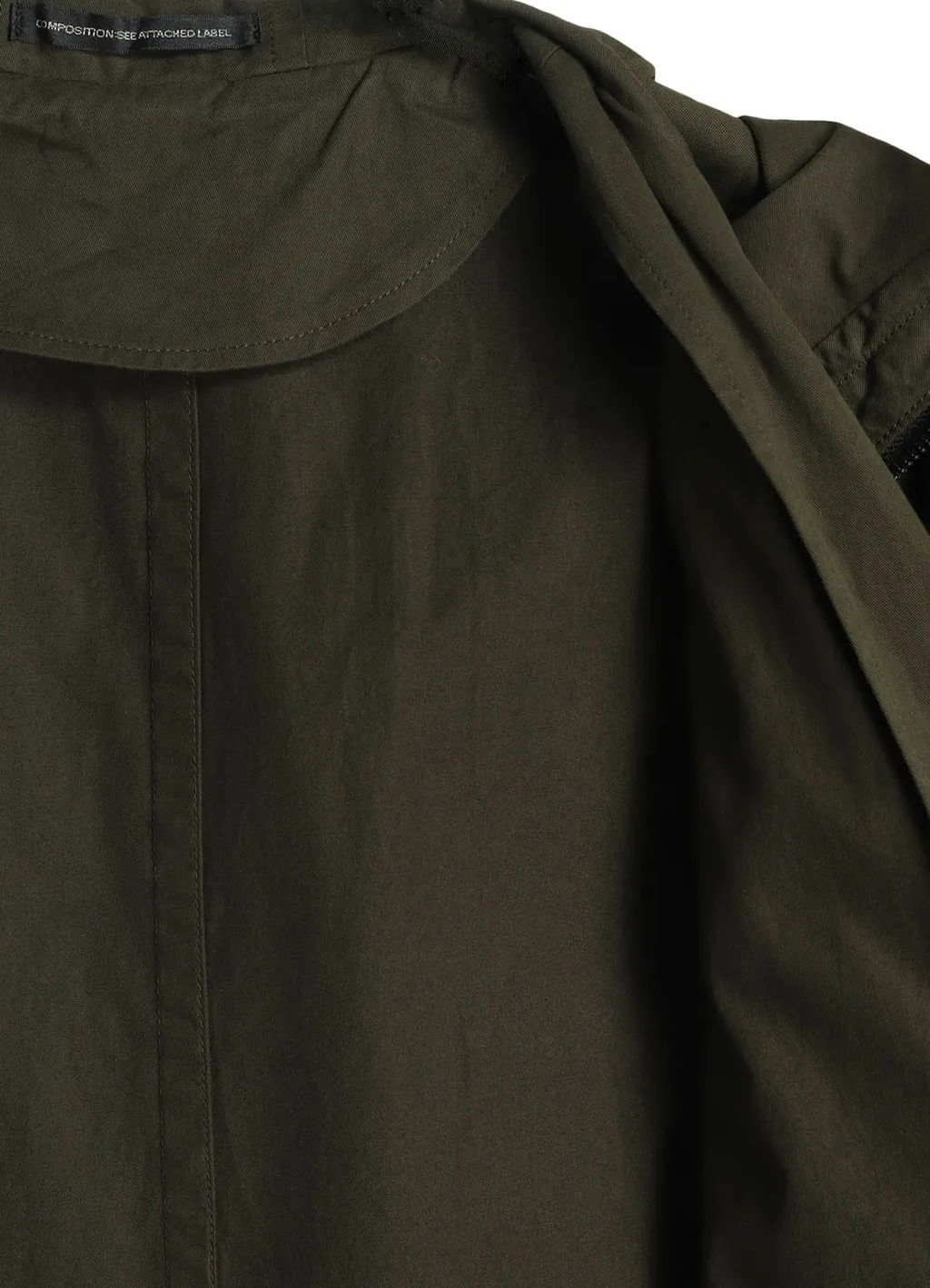 Cotton Twill Garment Dye Hoodie Coat