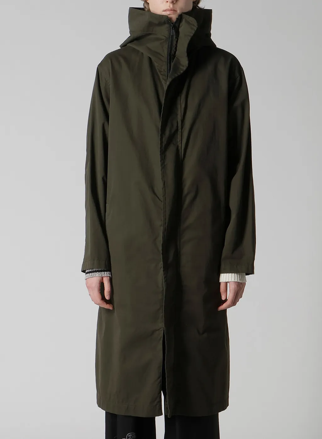 Cotton Twill Garment Dye Hoodie Coat
