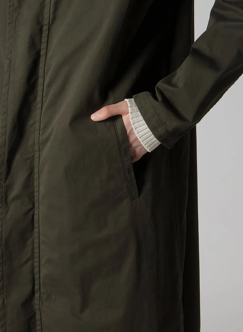 Cotton Twill Garment Dye Hoodie Coat