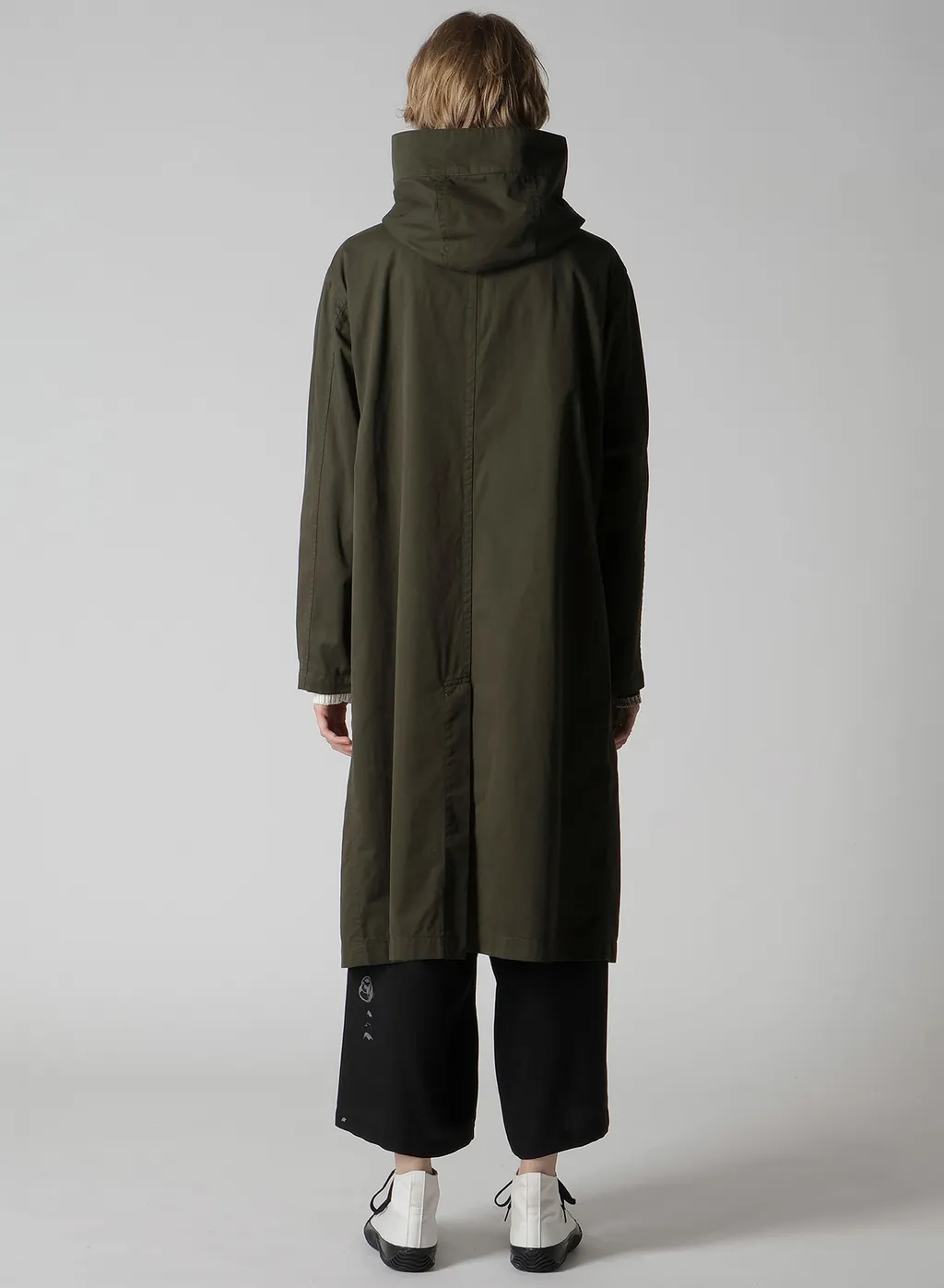 Cotton Twill Garment Dye Hoodie Coat
